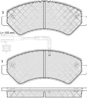 FP1540E FIT Комплект тормозных колодок, дисковый тормоз