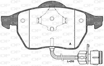 BPA039002 OPEN PARTS Комплект тормозных колодок, дисковый тормоз