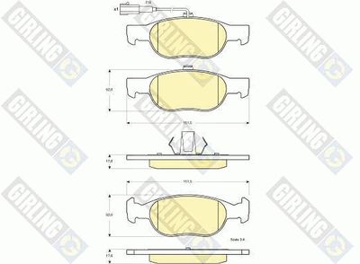 6115642 GIRLING Комплект тормозных колодок, дисковый тормоз