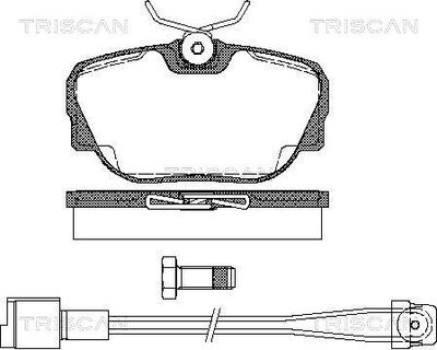 811011949 TRISCAN Комплект тормозных колодок, дисковый тормоз