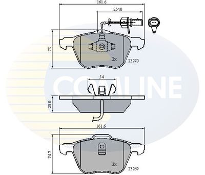 CBP11136 COMLINE Комплект тормозных колодок, дисковый тормоз