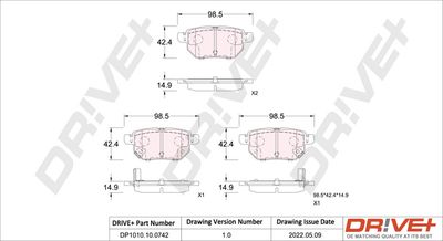 DP1010100742 Dr!ve+ Комплект тормозных колодок, дисковый тормоз