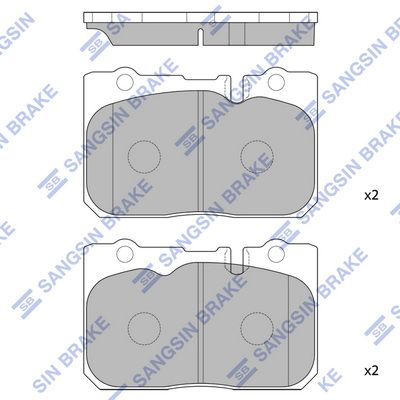 SP4159 Hi-Q Комплект тормозных колодок, дисковый тормоз