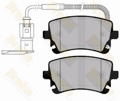 PA1571 Brake ENGINEERING Комплект тормозных колодок, дисковый тормоз