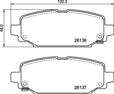 P37026 BREMBO Комплект тормозных колодок, дисковый тормоз