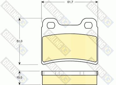 6111242 GIRLING Комплект тормозных колодок, дисковый тормоз