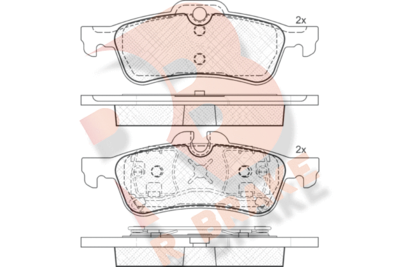 RB1599 R BRAKE Комплект тормозных колодок, дисковый тормоз