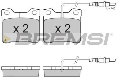 BP2431 BREMSI Комплект тормозных колодок, дисковый тормоз