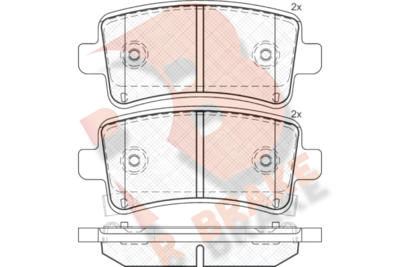 RB1929 R BRAKE Комплект тормозных колодок, дисковый тормоз