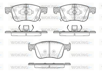 P1908312 WOKING Комплект тормозных колодок, дисковый тормоз