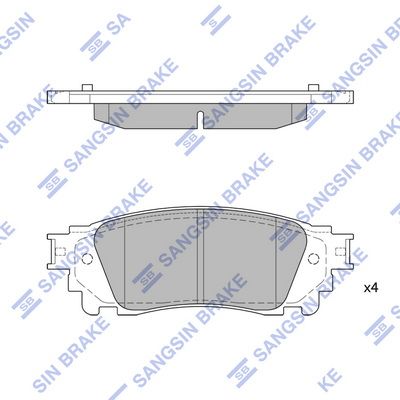 SP1827 Hi-Q Комплект тормозных колодок, дисковый тормоз