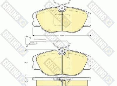 6110521 GIRLING Комплект тормозных колодок, дисковый тормоз