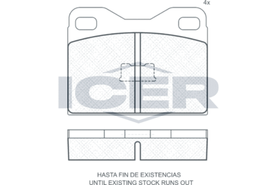 180224 ICER Комплект тормозных колодок, дисковый тормоз