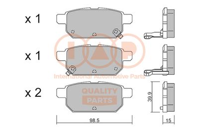 70416102P IAP QUALITY PARTS Комплект тормозных колодок, дисковый тормоз