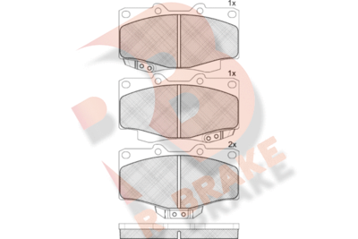 RB1007 R BRAKE Комплект тормозных колодок, дисковый тормоз