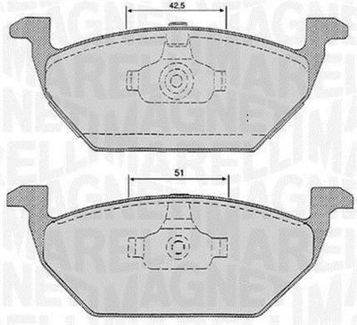 363916060134 MAGNETI MARELLI Комплект тормозных колодок, дисковый тормоз