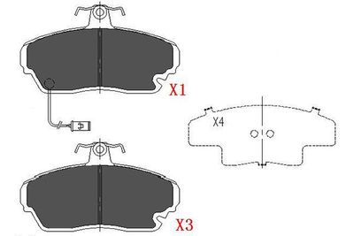 KBP2021 KAVO PARTS Комплект тормозных колодок, дисковый тормоз