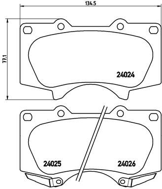 P83066X BREMBO Комплект тормозных колодок, дисковый тормоз