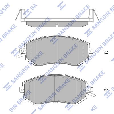 SP1553 Hi-Q Комплект тормозных колодок, дисковый тормоз