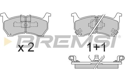 BP2377 BREMSI Комплект тормозных колодок, дисковый тормоз