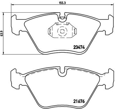 P06042 BREMBO Комплект тормозных колодок, дисковый тормоз