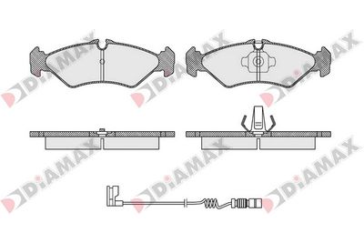 N09508A DIAMAX Комплект тормозных колодок, дисковый тормоз