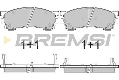 BP2622 BREMSI Комплект тормозных колодок, дисковый тормоз