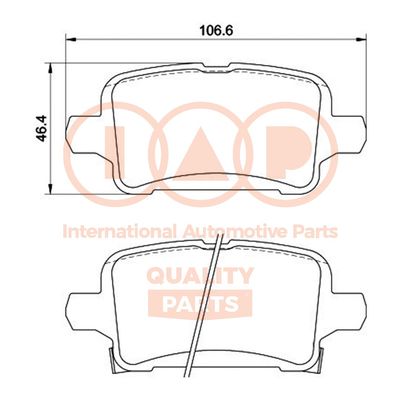 70409041P IAP QUALITY PARTS Комплект тормозных колодок, дисковый тормоз