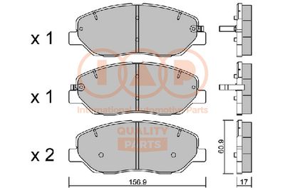 70407088P IAP QUALITY PARTS Комплект тормозных колодок, дисковый тормоз