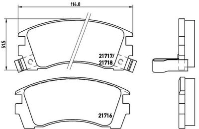 P56064 BREMBO Комплект тормозных колодок, дисковый тормоз