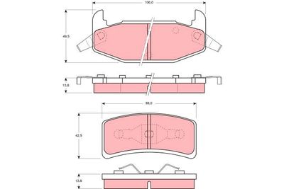 GDB4015 TRW Комплект тормозных колодок, дисковый тормоз