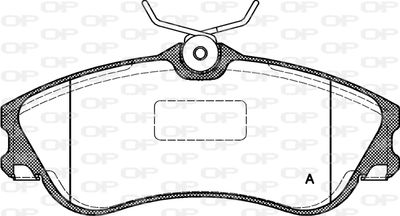 BPA063400 OPEN PARTS Комплект тормозных колодок, дисковый тормоз