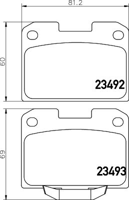 8DB355037251 HELLA Комплект тормозных колодок, дисковый тормоз