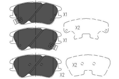 KBP3009 KAVO PARTS Комплект тормозных колодок, дисковый тормоз