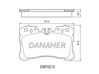 DBP2213 DANAHER Комплект тормозных колодок, дисковый тормоз