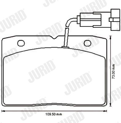 573174J JURID Комплект тормозных колодок, дисковый тормоз