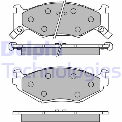 LP891 DELPHI Комплект тормозных колодок, дисковый тормоз