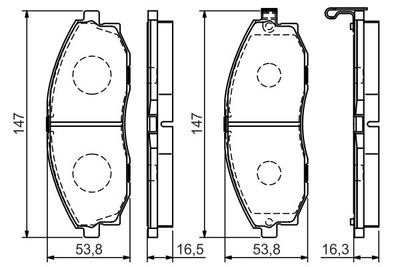 0986495065 BOSCH Комплект тормозных колодок, дисковый тормоз