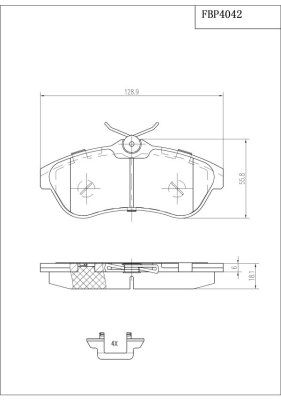 FBP4042 FI.BA Комплект тормозных колодок, дисковый тормоз