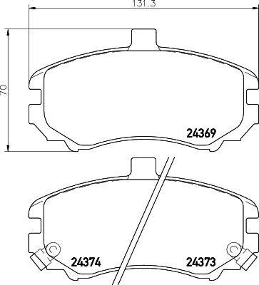 8DB355030211 HELLA PAGID Комплект тормозных колодок, дисковый тормоз