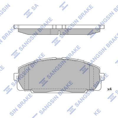 SP2077 Hi-Q Комплект тормозных колодок, дисковый тормоз