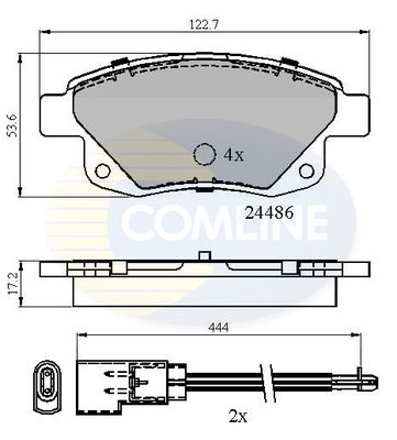 CBP21554 COMLINE Комплект тормозных колодок, дисковый тормоз