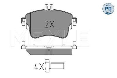 0252532619PD MEYLE Комплект тормозных колодок, дисковый тормоз