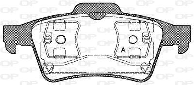 BPA084200 OPEN PARTS Комплект тормозных колодок, дисковый тормоз