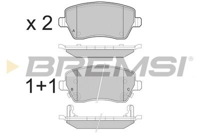 BP3495 BREMSI Комплект тормозных колодок, дисковый тормоз