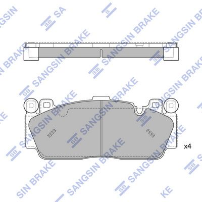 SP4538 Hi-Q Комплект тормозных колодок, дисковый тормоз