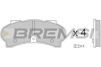 BP2134 BREMSI Комплект тормозных колодок, дисковый тормоз