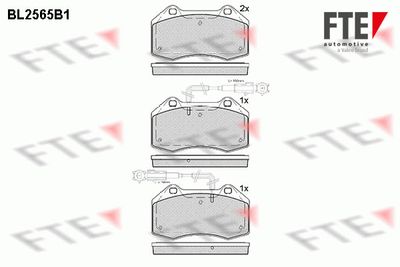 BL2565B1 FTE Комплект тормозных колодок, дисковый тормоз