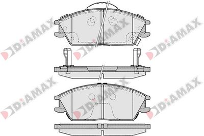 N09241 DIAMAX Комплект тормозных колодок, дисковый тормоз