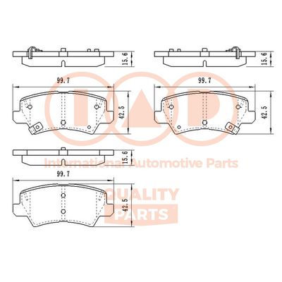 70421095 IAP QUALITY PARTS Комплект тормозных колодок, дисковый тормоз